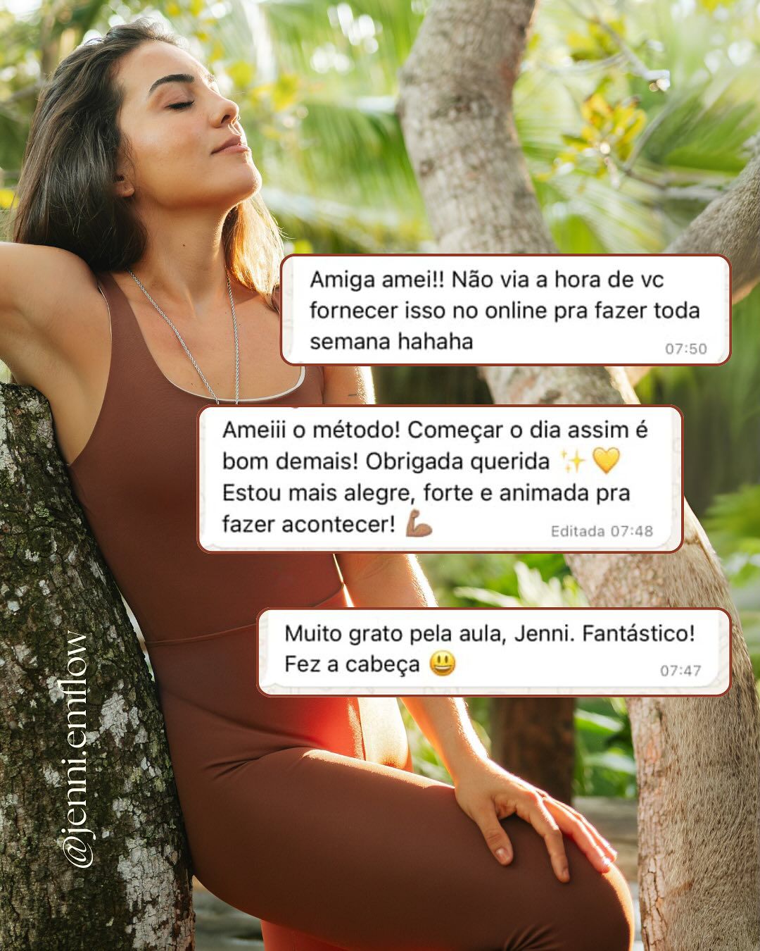 Mais comprovantes e feedbacks do Mobilidade e Movimento em Flow